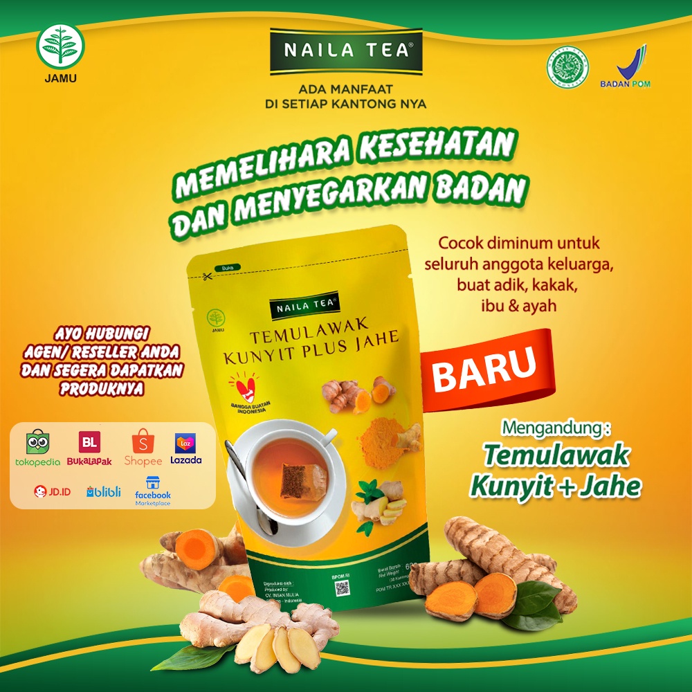 

Teh Herbal Viral Naila Tea Temulawak