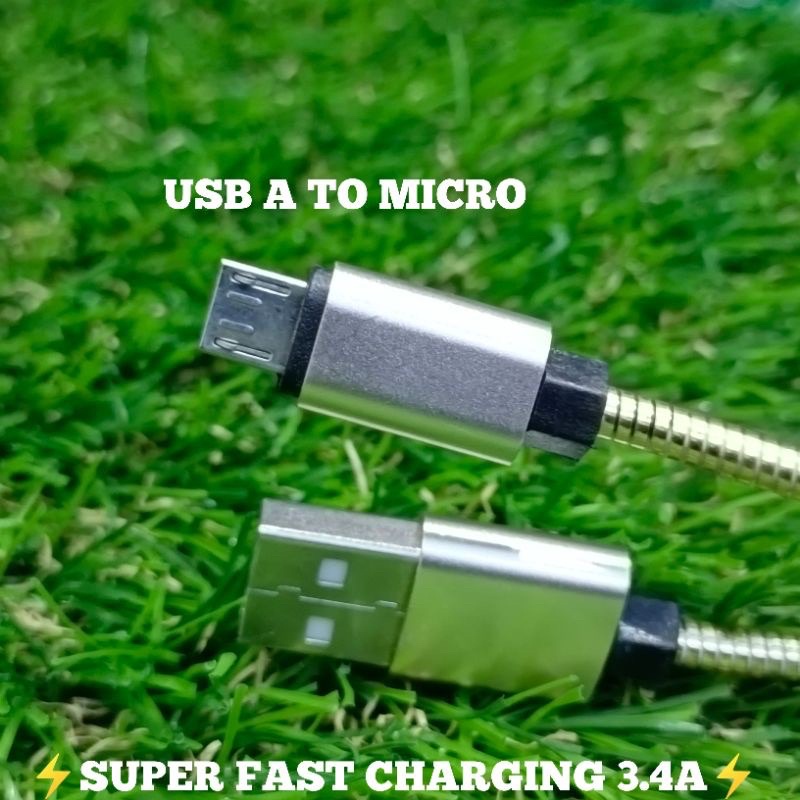 (CABLE METAL) Kabel data Fast Charging micro Usb/ type-c/Usb Lightning premium Quality FAST CHARGING