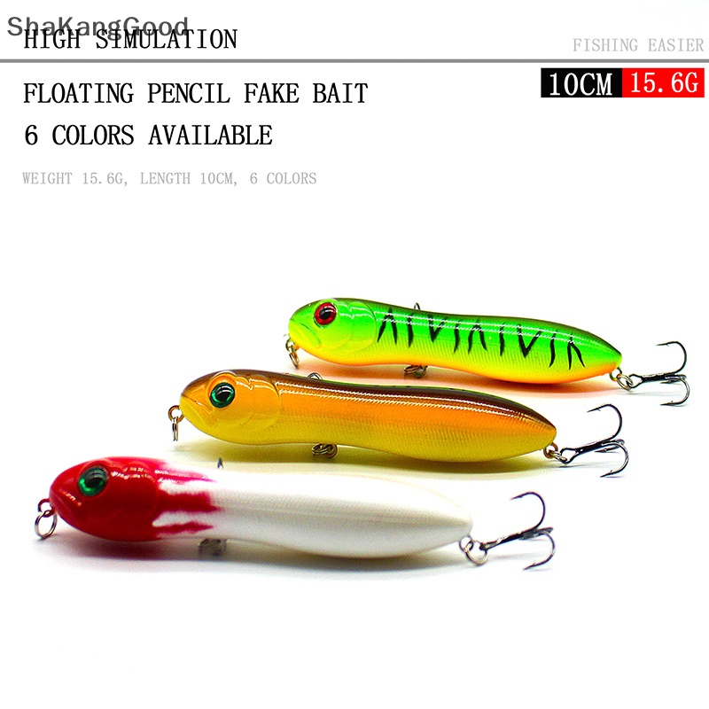 Skid 10CM15.6g Snake Head lure Pensil lure casg Panjang Memancing Untuk Bass Pike lure Permukaan Gila darter Suara Keras SKK