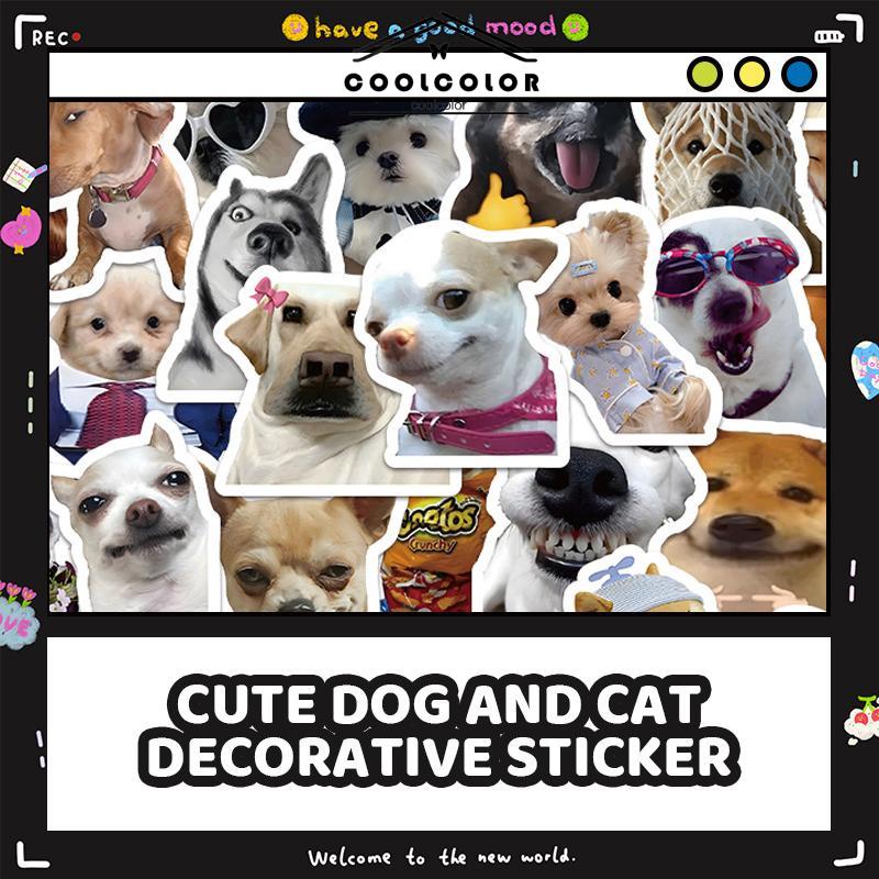 

COD❤️Stiker Lucu Anjing Kucing Dekoratif Ponsel Case Laptop Bagasi Buku Tempel Stiker- cl