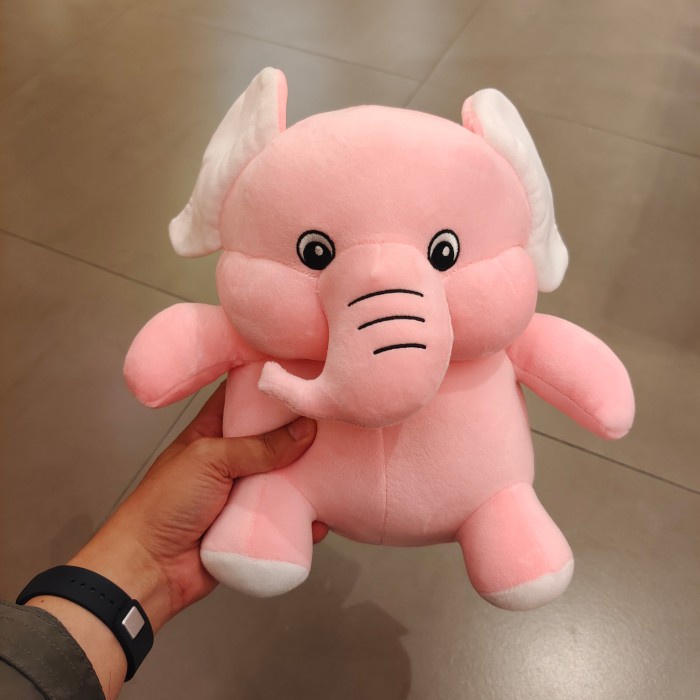 MINISO  Boneka Gajah Lucu size 28cm - Grey