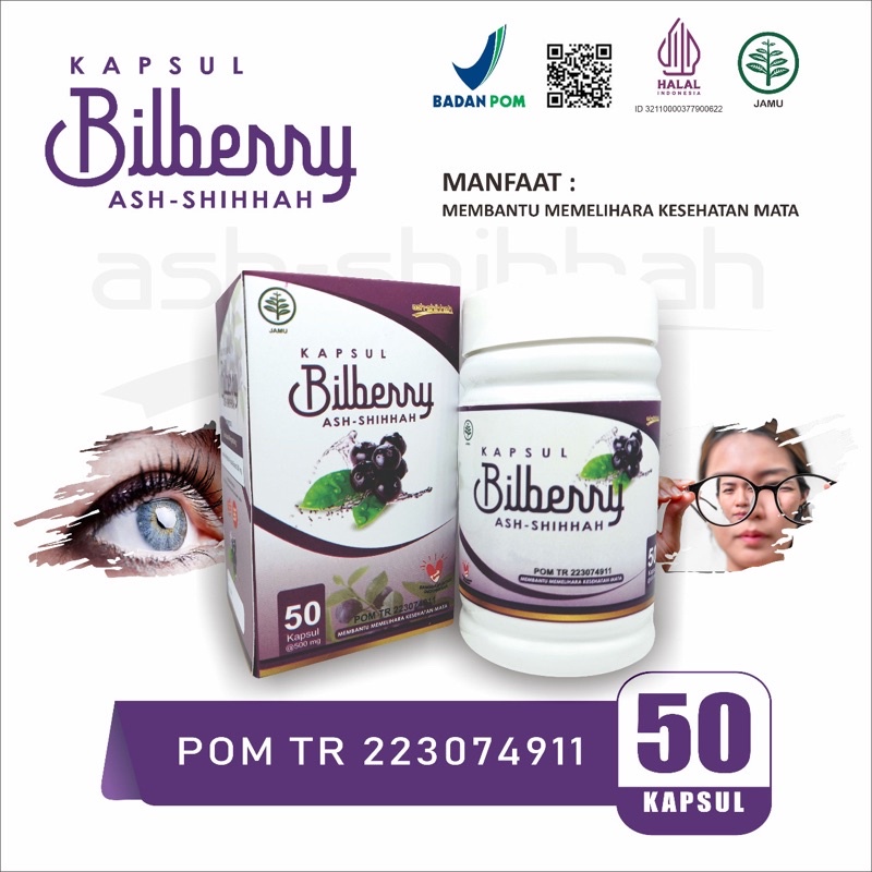 kapsul Ekstrak Bilberry Herbal Kesehatan Mata - Herbal Mata kelelahan - vitamin syaraf mata