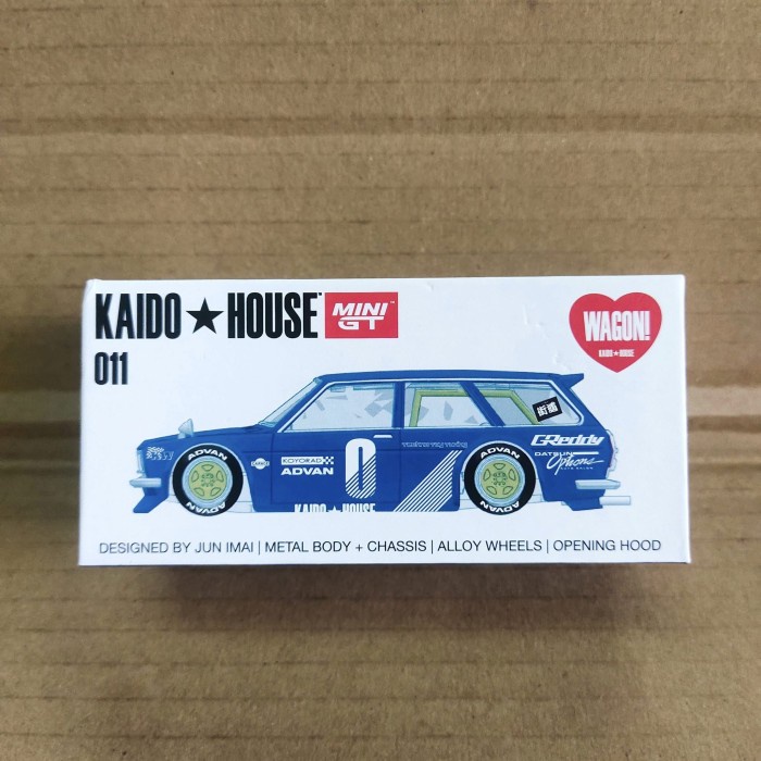 OPEN Mini GT x Kaido House Datsun 510 Wagon Blue 011