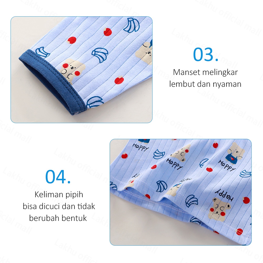 Lakhu Piyama Anak Unisex Baju Tidur Anak Lucu Piyama Anak Perempuan Laki Laki Import