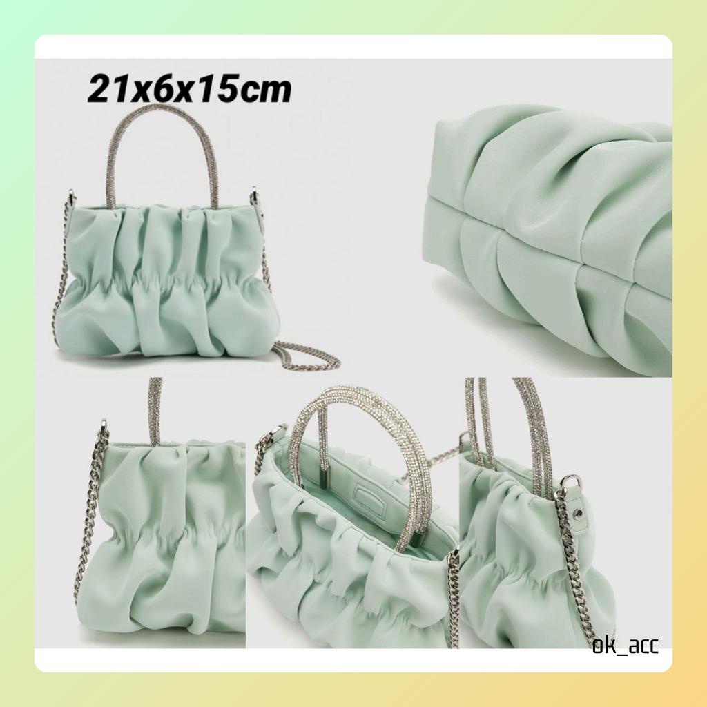 BARU Tas Selempang Kulit Wanita Luxury Mini Bag FT79 ukuran size 21 x 6 x 15 cm