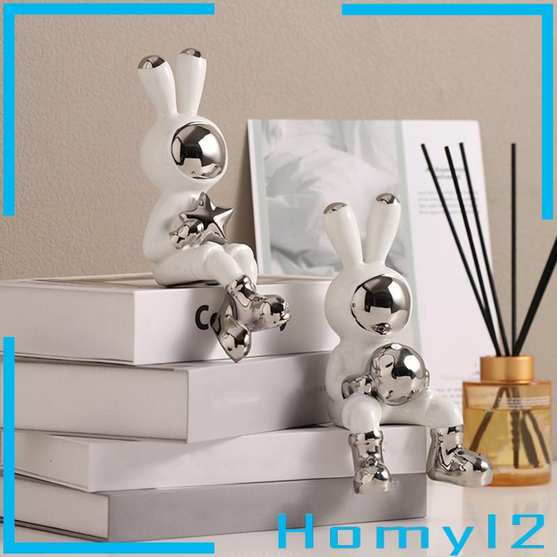 [HOMYL2] Patung Kelinci Gambar Hewan Pajangan Hadiah Ulang Tahun Desktop Bunny Statues