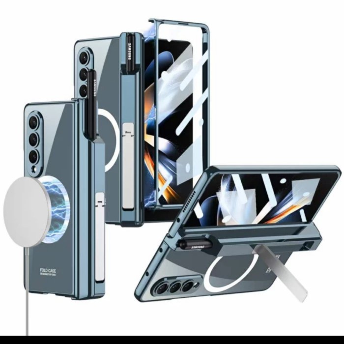 fold 4 , case z fold 4 , case magsafe slot spen fold 4 , hige protect - gery green