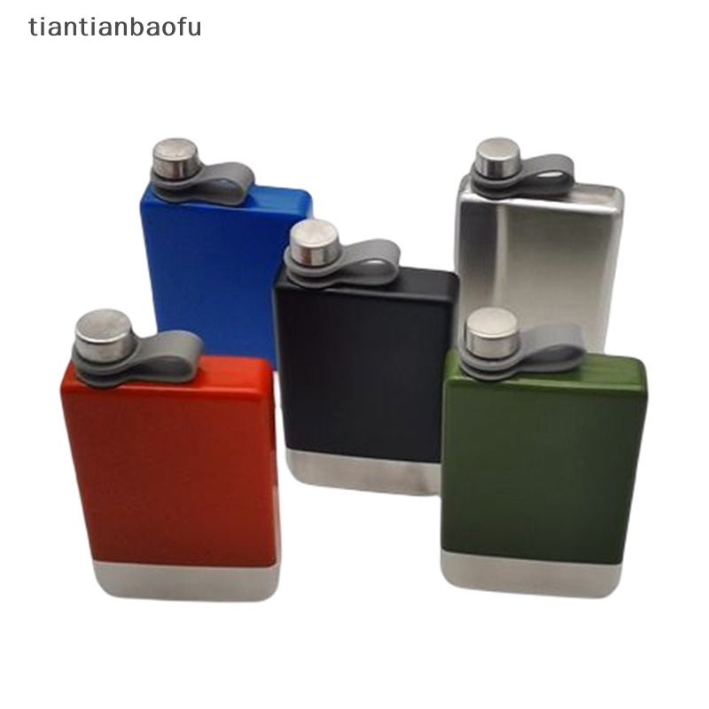 [tiantianbaofu] Termos Pinggul Bahan Stainless Steel Untuk Whiskey 9oz Hip Flask Dengan Corong Anti Bocor Flask Boutique