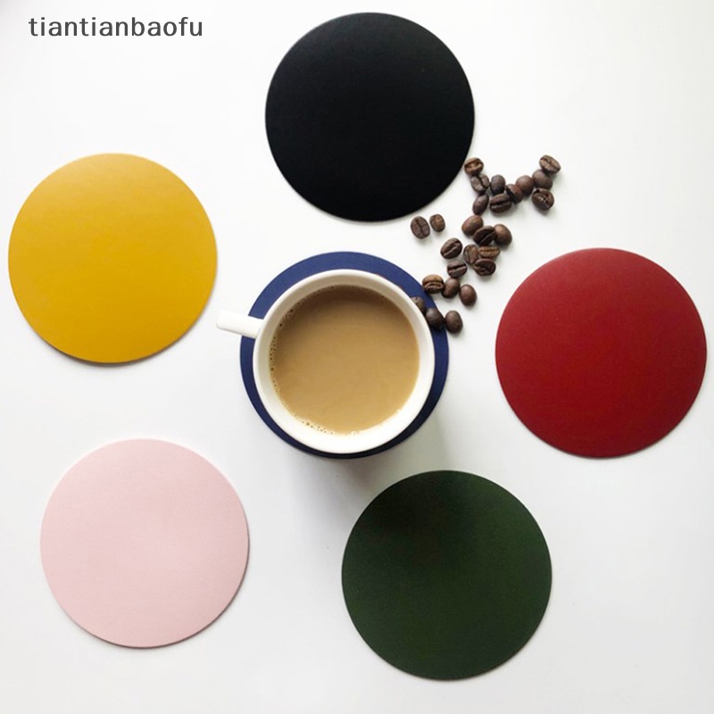 [tiantianbaofu] Coaster Tahan Panas Round Cup Coaster Mat Peralatan Makan Insulasi Alas Tatakan Butik