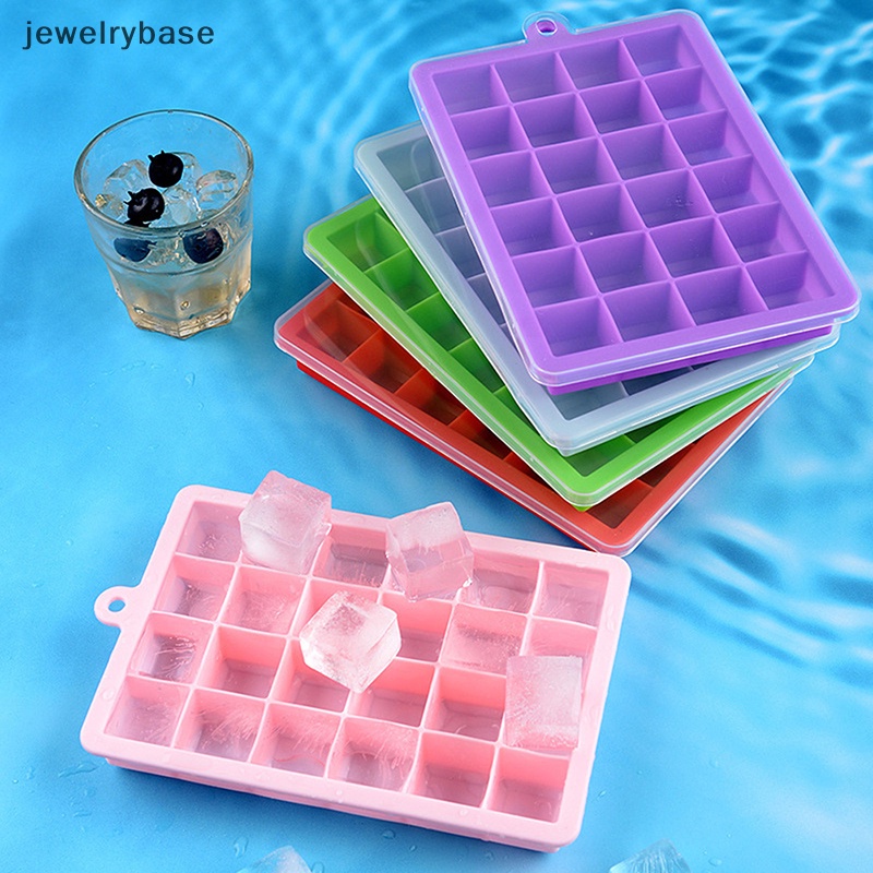 [jewelrybase] 15/24kisi Cetakan Nampan Es Batu Silikon Besar DIY Homemade Bar Ice Maker Mould Butik