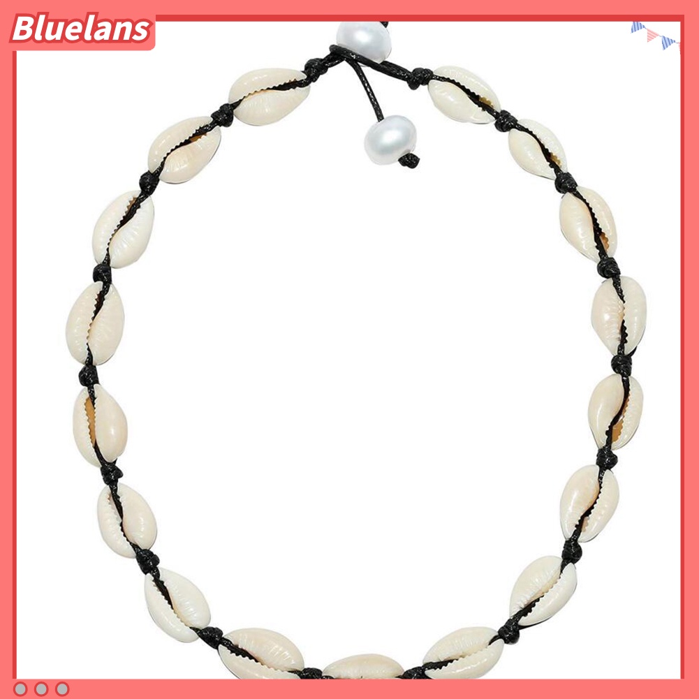 [BLS] Fashion Wanita Cowrie Shell Mutiara Imitasi Pesona Kalung Gelang Kaki Ankle Bracelet Hadiah