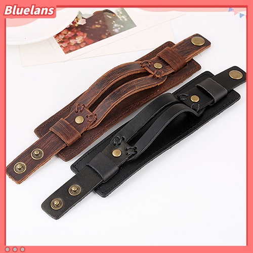 [BLS] Pria Wanita Punk Retro Lebar Kulit Imitasi Sabuk Gelang Gelang Tangan Perhiasan Hadiah