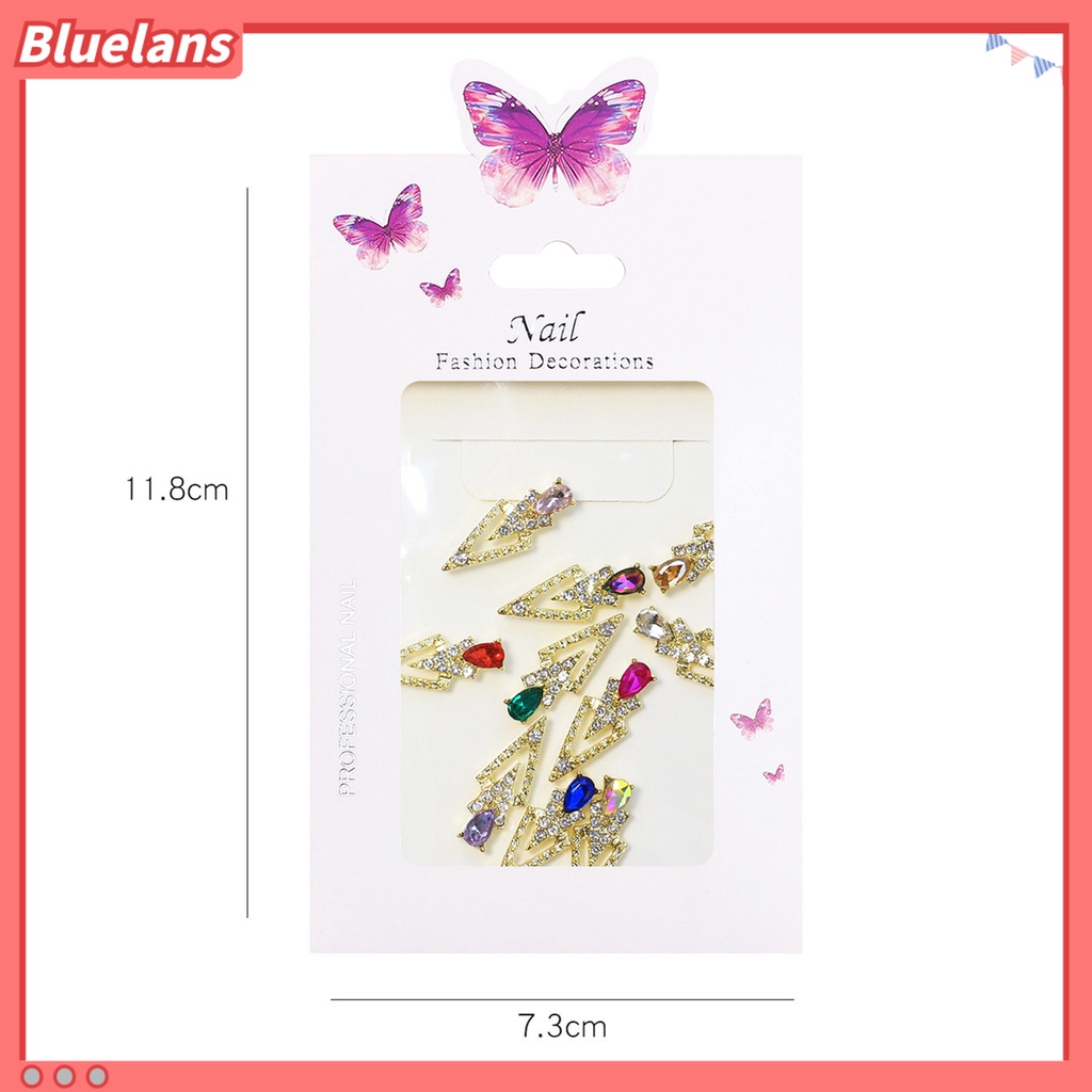 [BLM] 1pak Nail Art Berlian Imitasi Multiguna Efek 3D Shiny DIY Manicure Decoration Love Heart Kristal Rhinestones Decor Untuk Nail Art Belajar