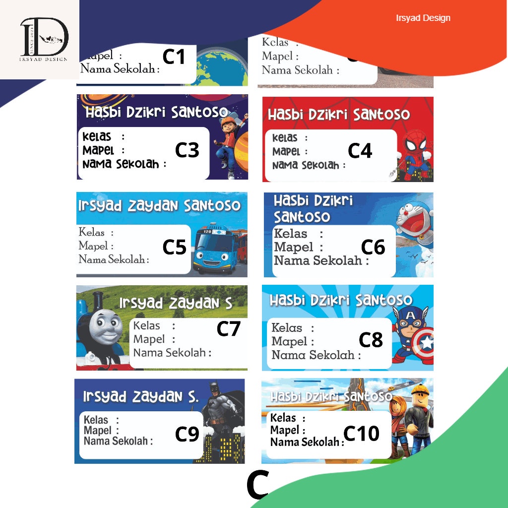 

Label Mata Pelajaran