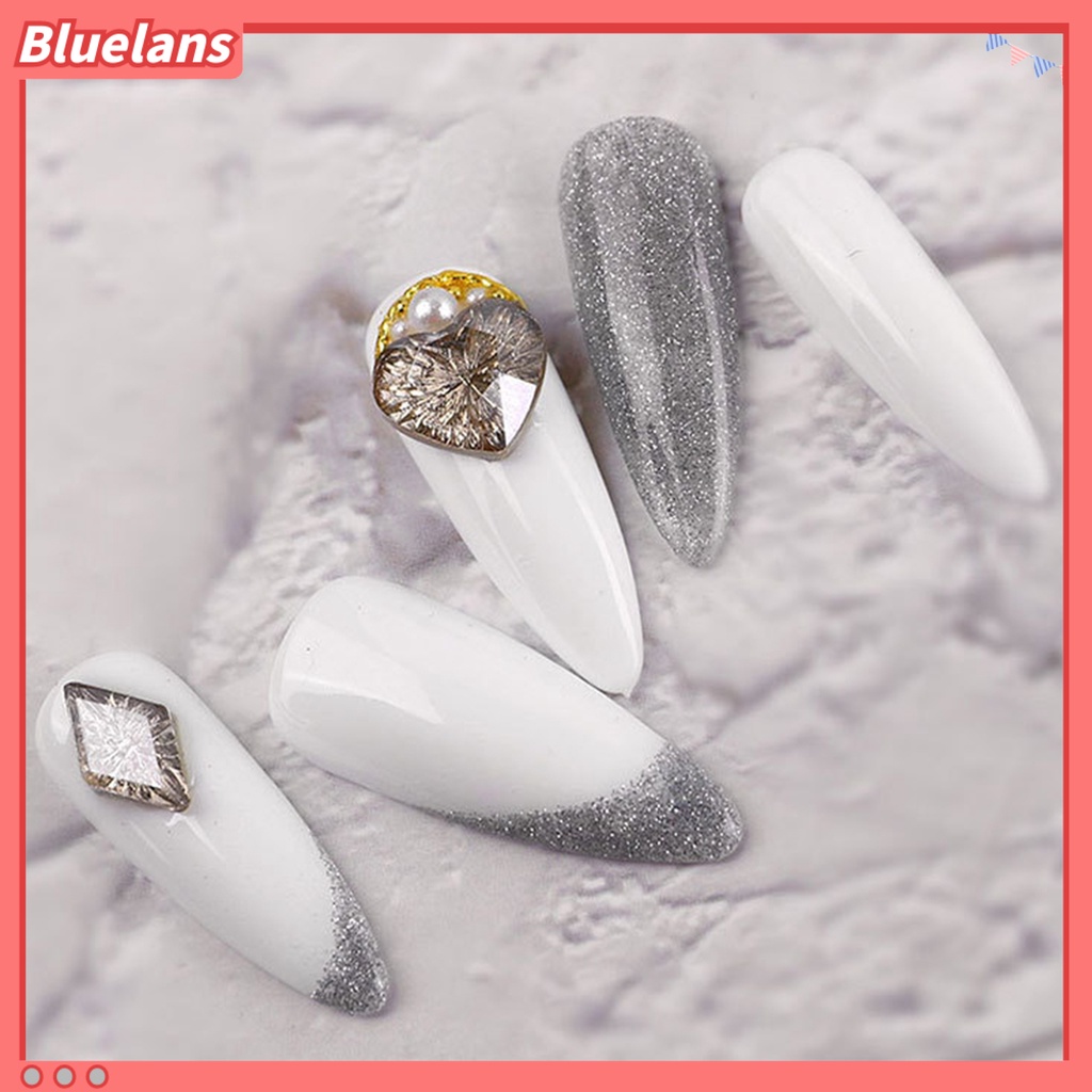 [BLM] Nail Glitter Transparan Indah Bersinar Rhombic Rhinestone Nail Dekorasi Untuk Salon Kecantikan
