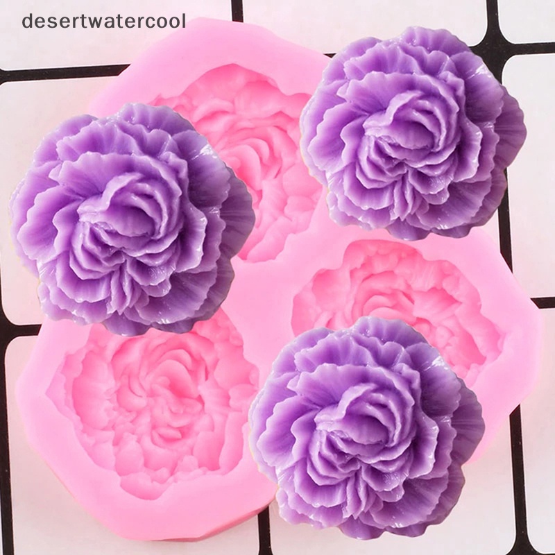 Deid Cetakan Silikon Bunga Peony Wedding Cupcake Topper Fondant Kue Decorag Alat Martijn