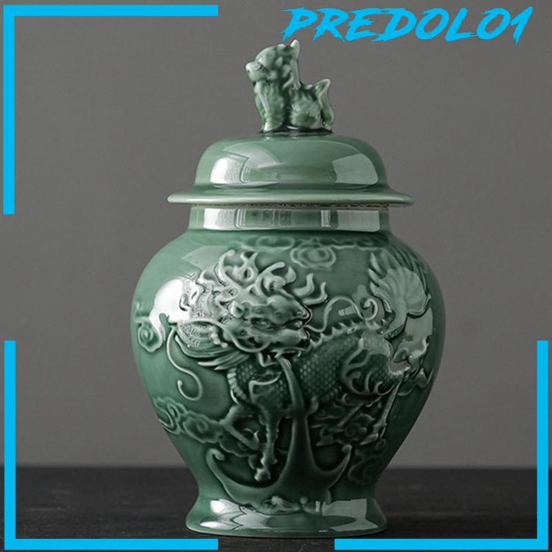 [Predolo1] Toples Jahe Porcelain Vas Keramik Porcelain Temple Jar Untuk Meja Pernikahan Rumah