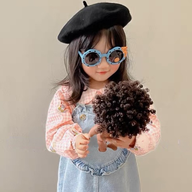 (YUZHU) Kacamata Hitam Poligonal Bintik Warna Permen Untuk Anak-Anak Kacamata Hitam Kartun Koala Bear Sunglasses Untuk Bayi