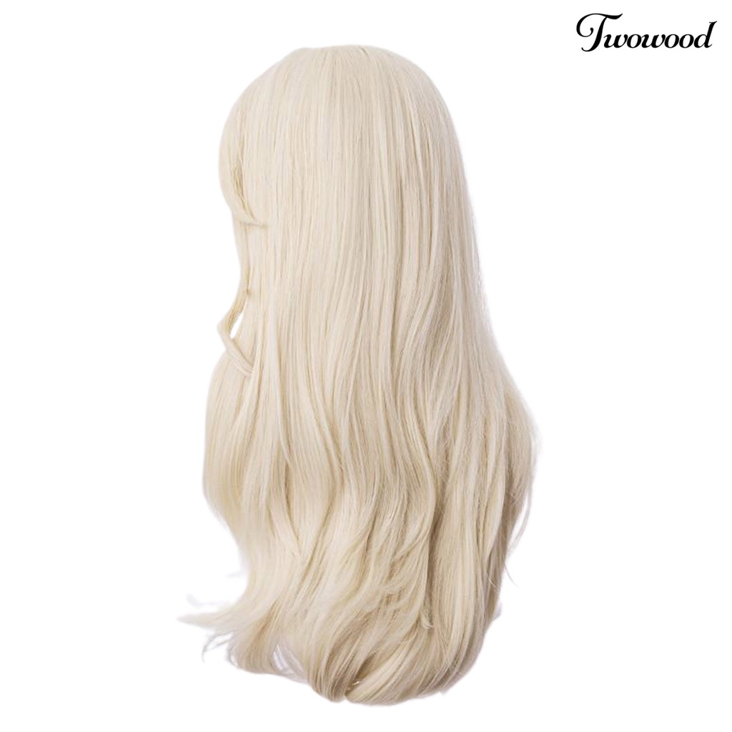 Twowood Wig Wavy Cosplay Curly Princess Wig Rambut Panjang Ratu Salju Putih Untuk Perempuan