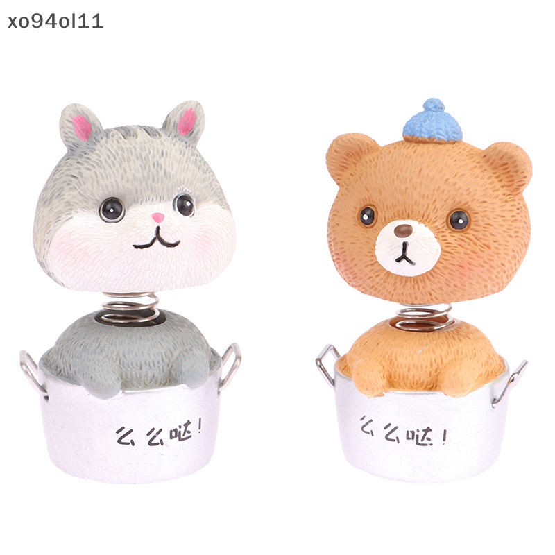 Xo 1:12 Rumah Boneka Miniatur Wortel Karpet Lantai Tikar Kartun Kucing Anak Ayam Beruang Bebek Bobblehead Mikro Lanskap Mobil Ornamen OL