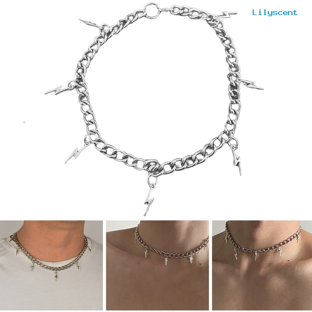 [LS]Chain Kalung Fashion Liontin Rantai Electroplating Anti Karat Semua Pertandingan Berdandan Unisex Kalung Rantai Sederhana Pakaian Sehari-Hari