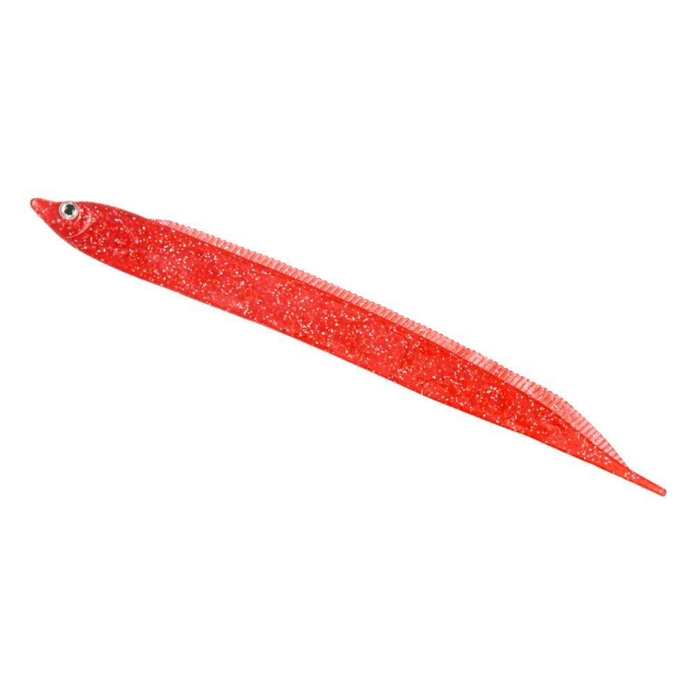 AUGUSTINA Agustinina Umpan Pancing Ikan Bergaris Putih Transparan Cacing Roti Buatan Umpan Lembut Umpan Laut Luminous Hairtail Bionic Bait Soft Lure