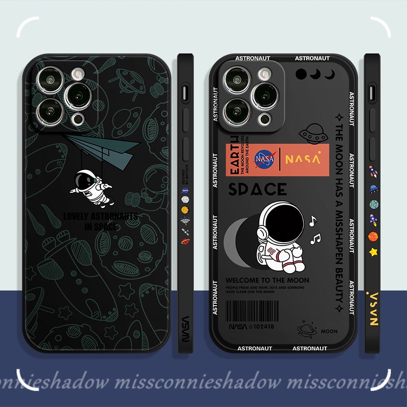 Case Astronot NASA Merk Trendy Samsung A04 A13 A14 A34 A54 5G A22 A32 A03 A11 A52 A51 A52s A10s A33 A72 A12 A50s A53 A04E A50 A20s A31 A03s A30s A21s A23 A71 Sarung Motif Samping