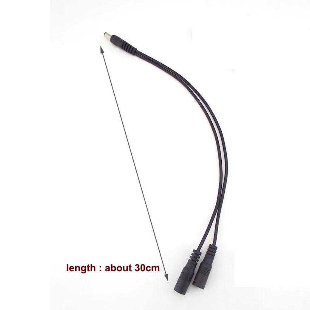Lanfy Konektor Power Splitter DC 30cm /40cm DC 1pria Ke 2wanita Power Diversion Power Distribution Wiring Power Line Supply Adapter