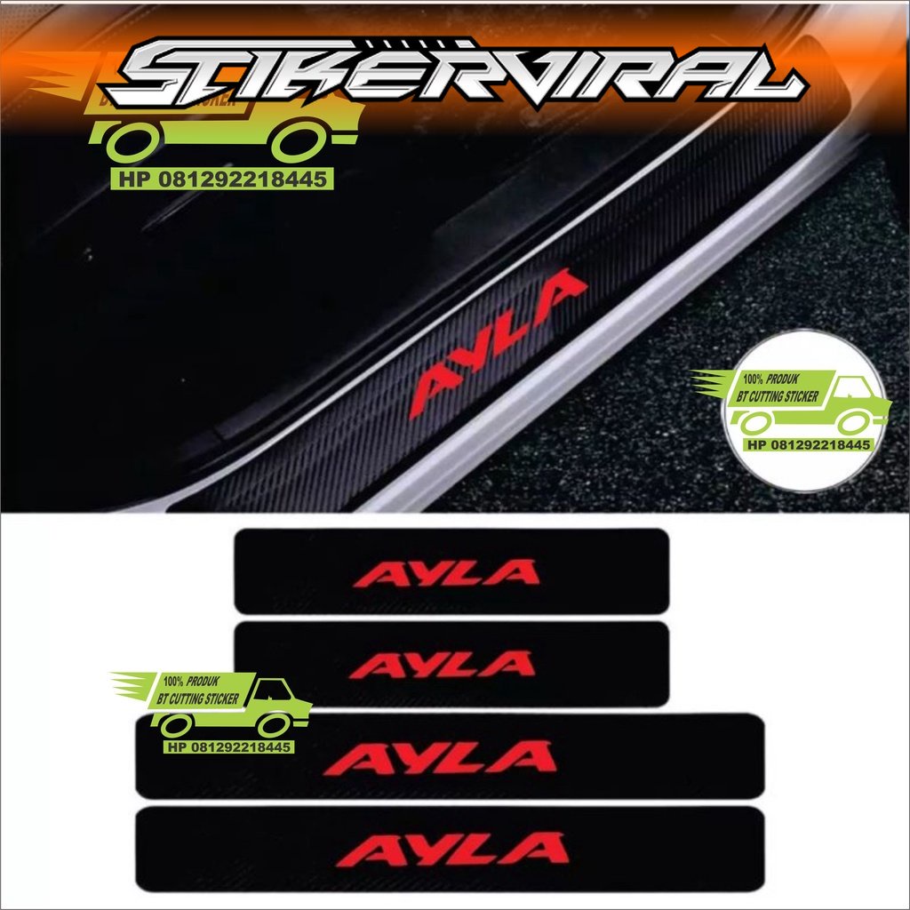 4 pecs stiker carbon 3D stiker pengaman mobil ayla stiker mobil ayla stiker mobil daihatsu ayla stik