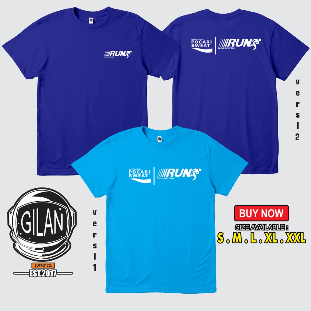KAOS BAJU POCARI SWEAT RUN MARATHON LOGO OLAHRAGA - GILAN CLOTH