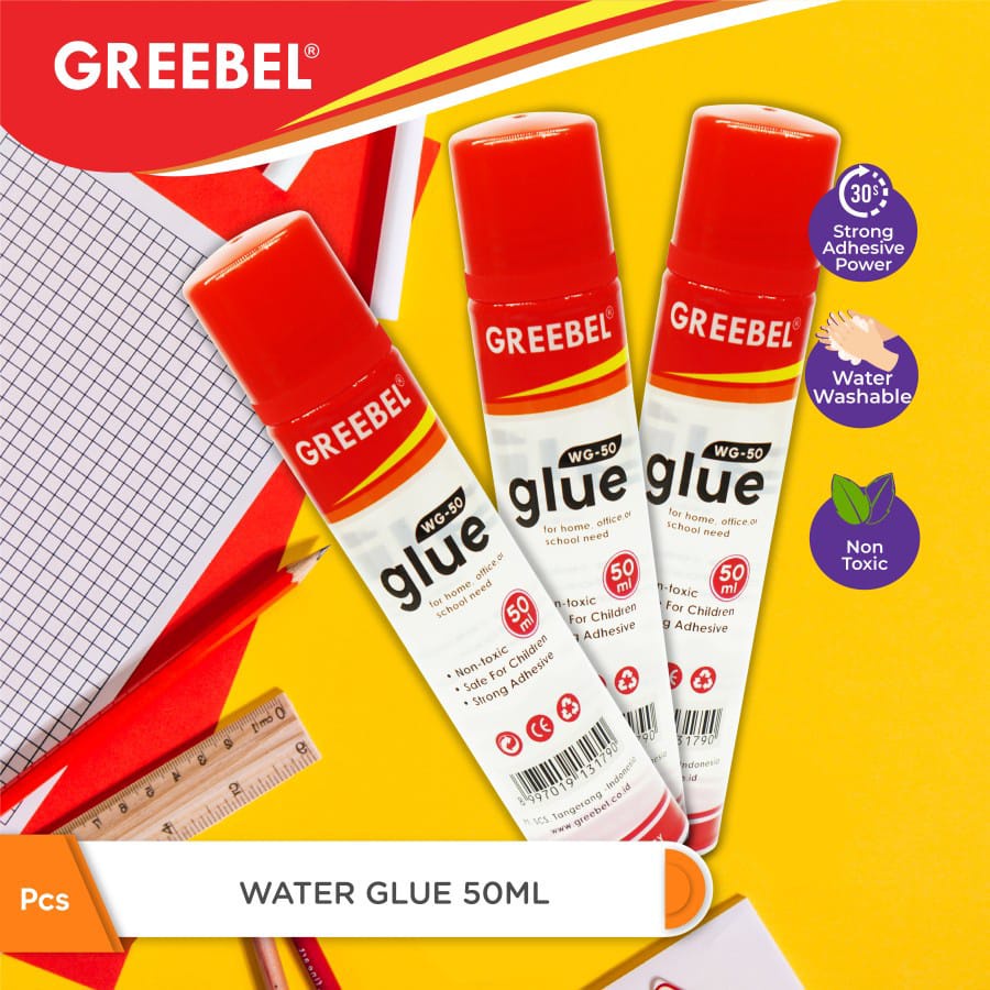 

TOKO RAHAYU - (ISI 12) 50ML GREEBEL WATER GLUE