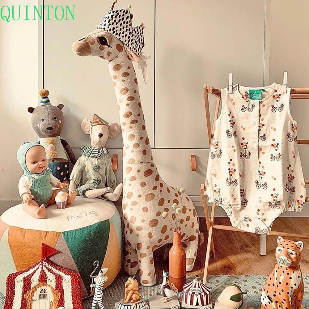 Quinton Jerapah Mainan Mewah Mainan Anak Kawaii Hadiah Ulang Tahun 67 cm Anak Laki-Laki Perempuan Ukuran Besar Simulasi Jerapah Mewah
