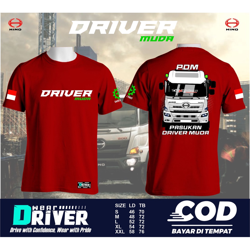 KAOS DRIVER MUDA HINO 500 DESAIN CUSTOM