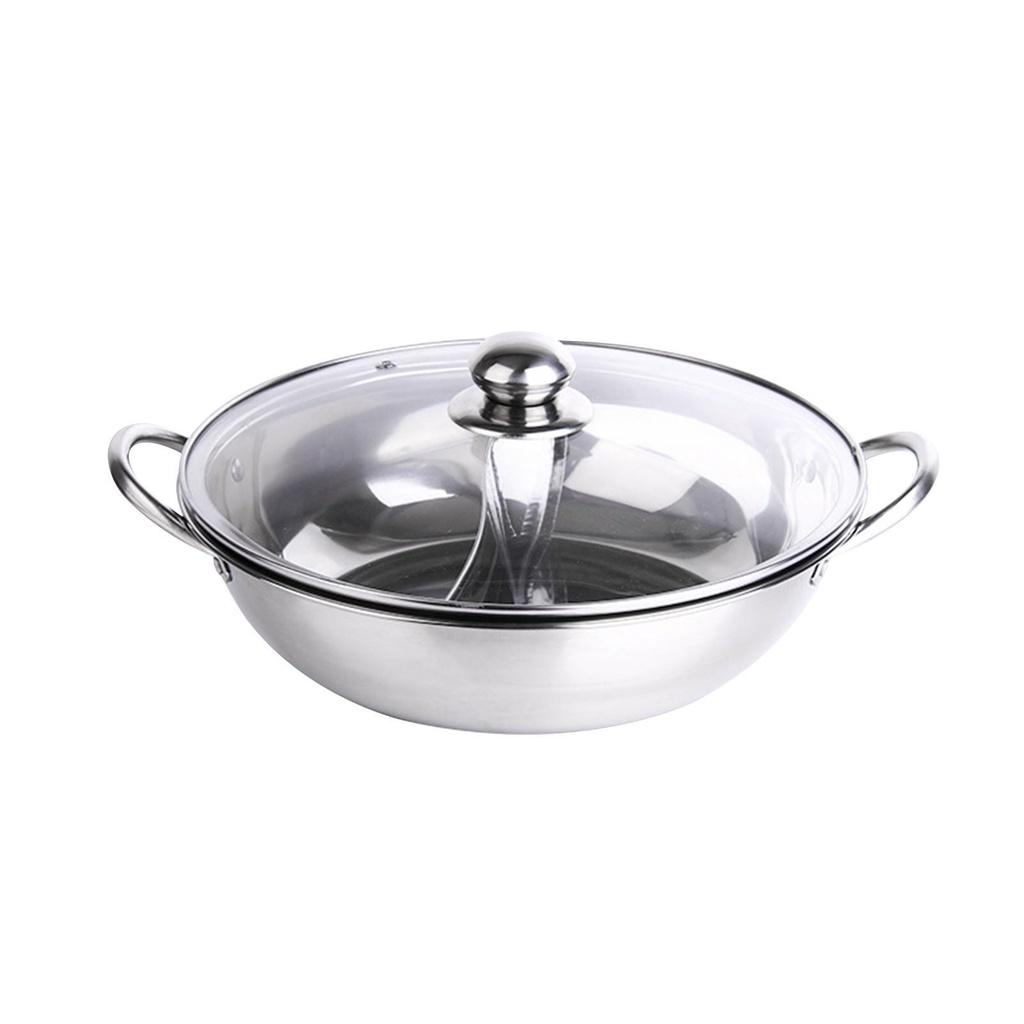 Hot Pot Pan Kitchenware Panci Masak Panas Profesional Dengan Tutup Kaca Untuk Pesta