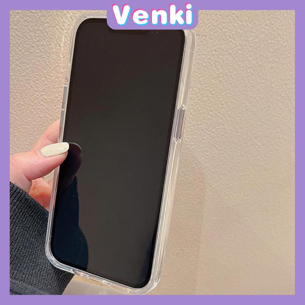 Venki - Untuk Iphone11 Casing iPhone Bening Lubang Besar Space Case TPU Soft Case Kamera Perlindungan Shockproof Beruang Lucu Sederhana Kompatibel Dengan Iphone14 13 Pro Max 12 Pro Max 11 xr Xs7 8