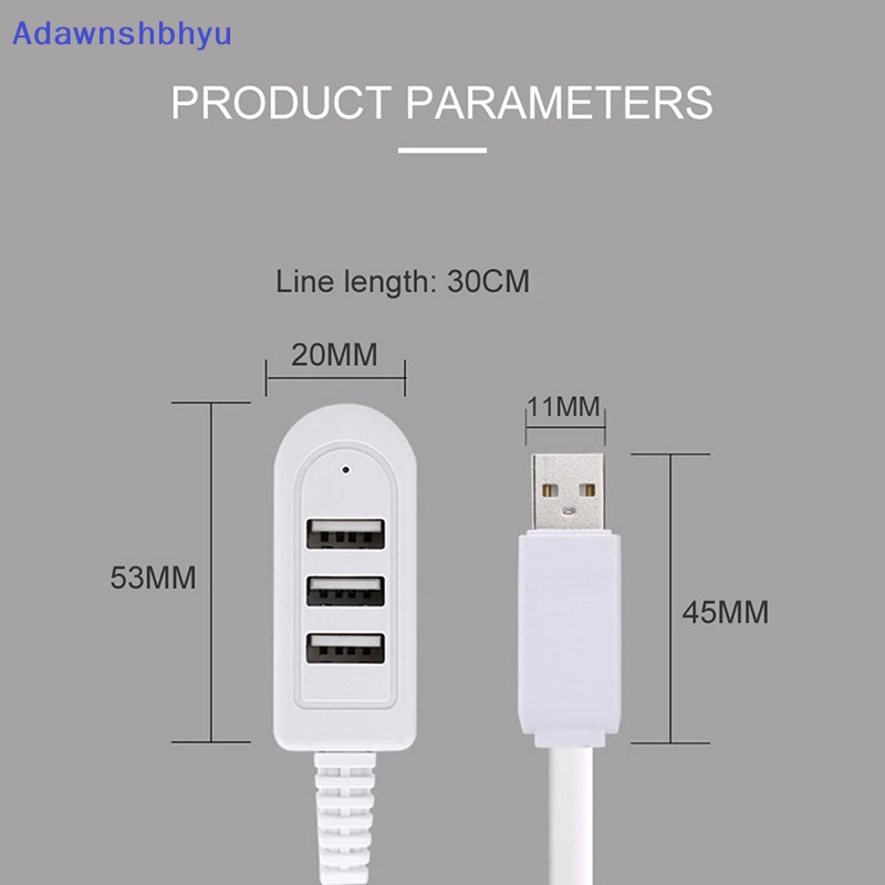 Adhyu Stop Kontak Hub Mini Usb 2.0 Pola Splitter Adapter 3port Soket Kabel High Speed ID