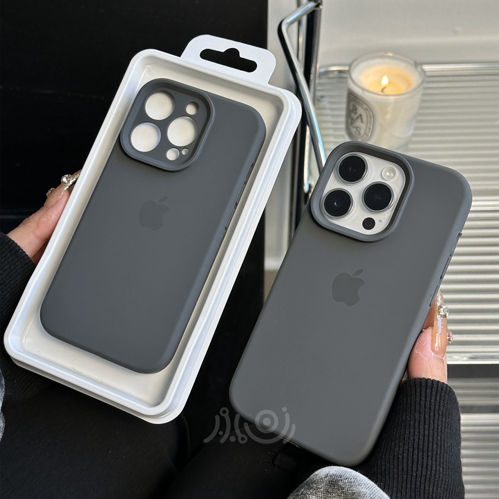 IPHONE Full Cover Casing Ponsel Silikon Cair Untuk Iphone11 12 Pro Max13 14 Pro Max Casing Iphone14 Plus Full Cover Shockproof Soft Case