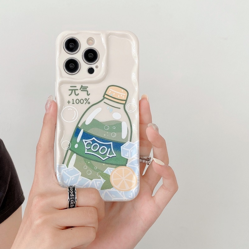 IPHONE Untuk Iphone14 13 12 11 Pro Max X XR XS Max7 8 Plus Kartun Minuman Pola cola Pelindung Soft case