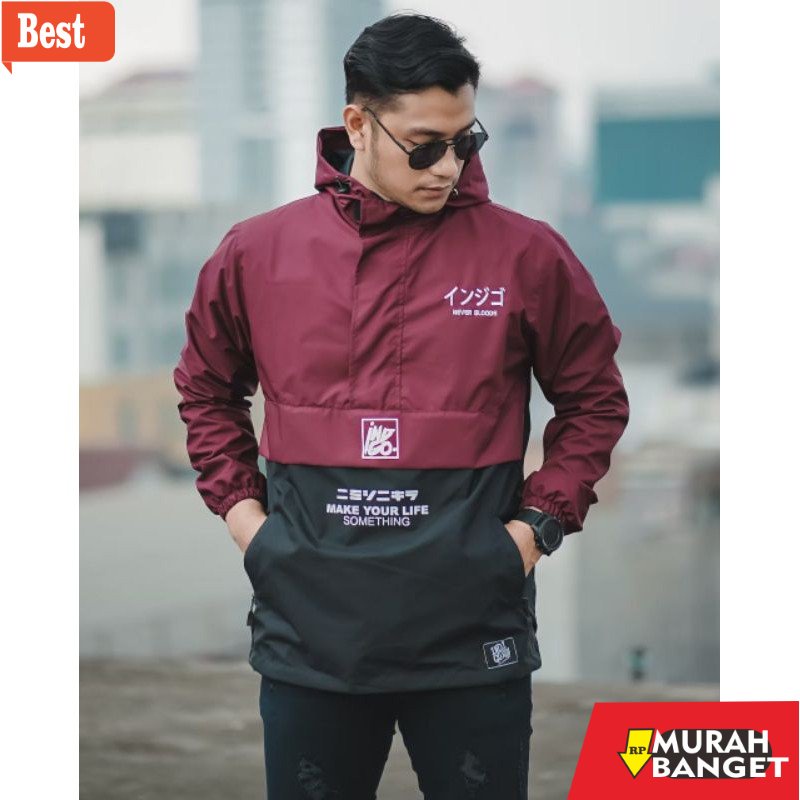 Jaket parasut pria terbaru- KMO JAKET CAGOULE PRIA JAPAN / JAKET PARASUT CAGOULE