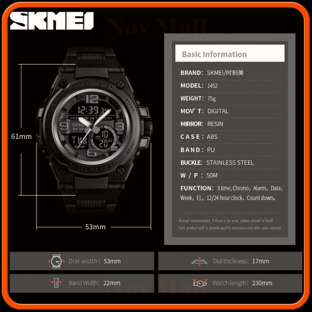 SKMEI Jam Tangan Analog Digital Pria - 1452