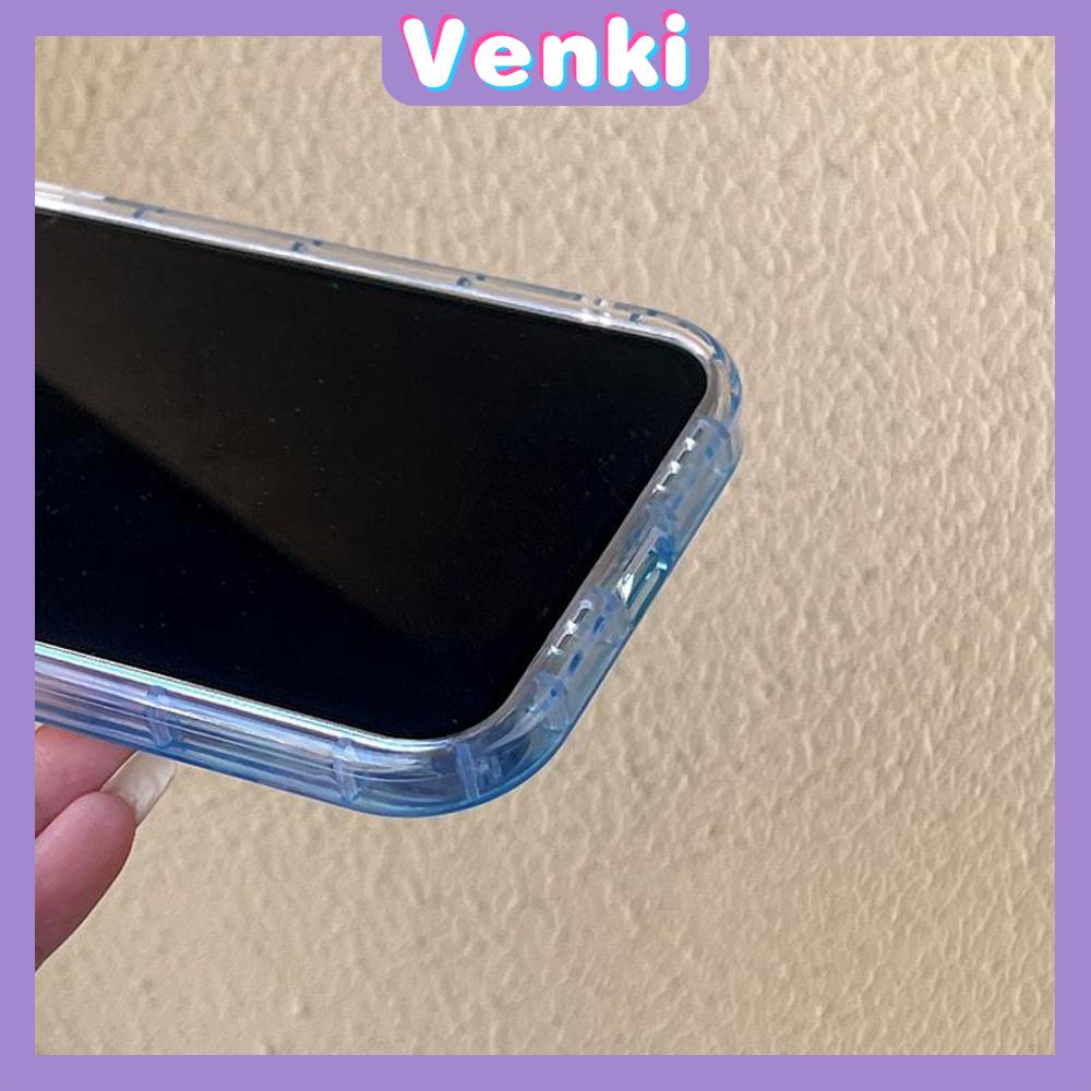 VENKI - Untuk iPhone 11 iPhone Case Laser Reflektif Bening Phone Case TPU Lembut Shockproof Airbag Case Cute Surf Critter Kompatibel dengan iPhone 14 13 Pro max 12 Pro Max XR XS 7 8Plus