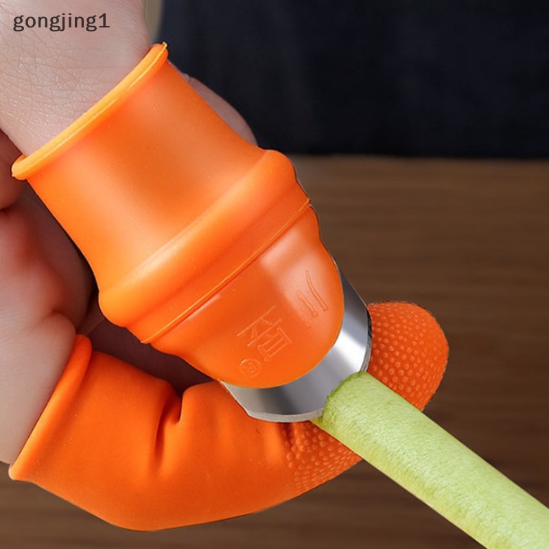 Ggg Silicone Thumb Finger Cutg Pisau Tanaman Sayur Gunting Kebun Gloves ID