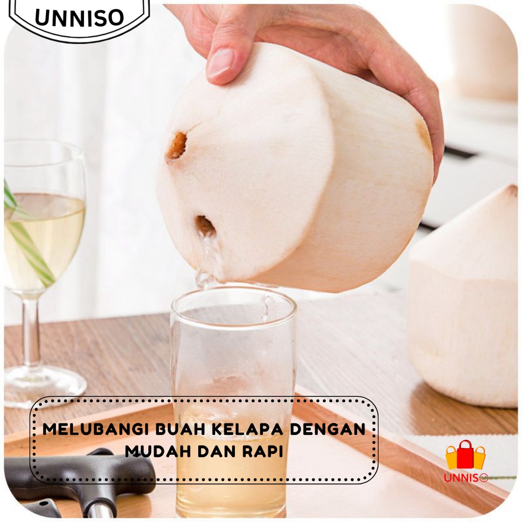 UNNISO - Alat Pembuka Bolong Batok Kelapa Coconut Opener