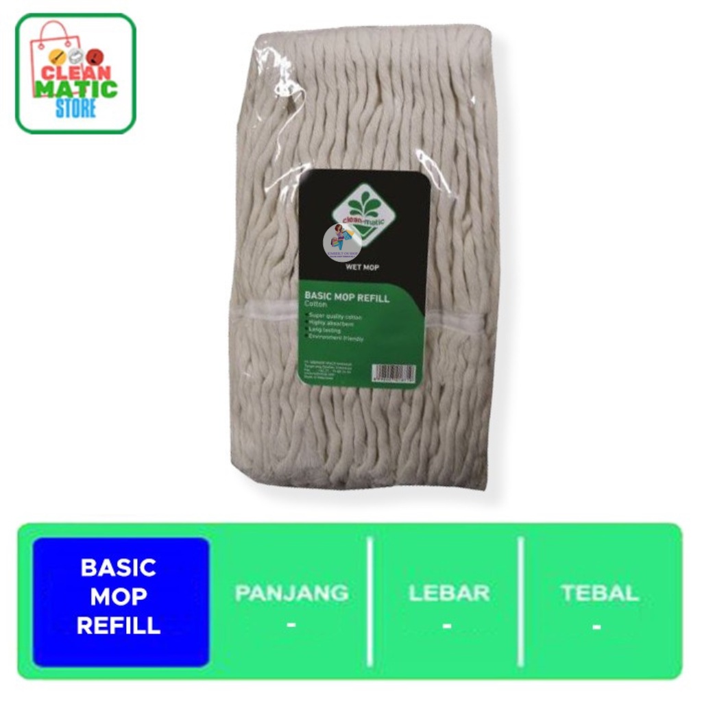 Alat Pel Basic Mop Refill CleanMatic