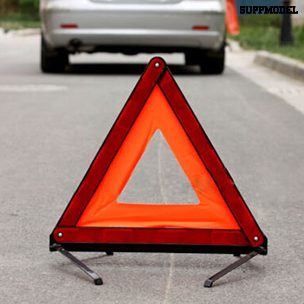 [SM]Warning Sign Lipat ABS Kokoh Mobil Peringatan Segitiga Reflektor Darurat Untuk Parkir