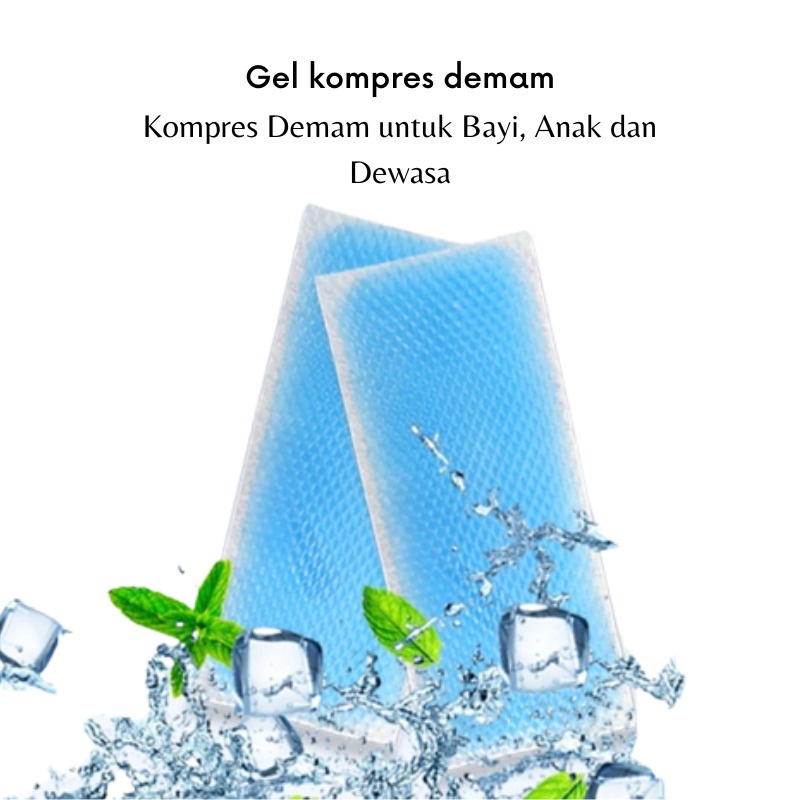 GOS -A409- Gel Kompres Demam - Cooling Patch Gel - Plester Kompres Demam Bayi Anak Dewasa