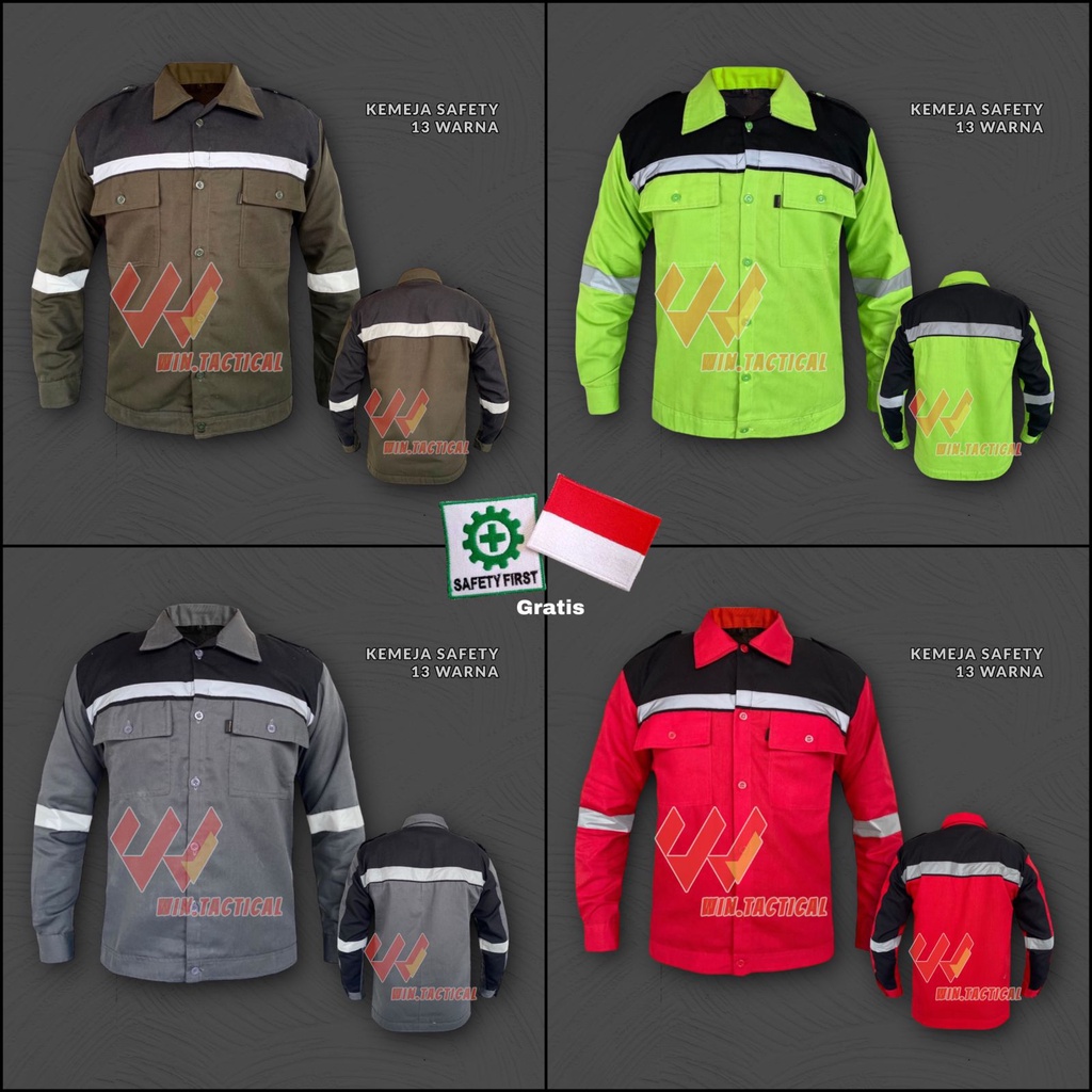 Wearpack Safety Atasan Kerja Lengan Panjang Kombinasi 2 warna  Berkualitas Katelpak Atasan Scotlight Katelpak