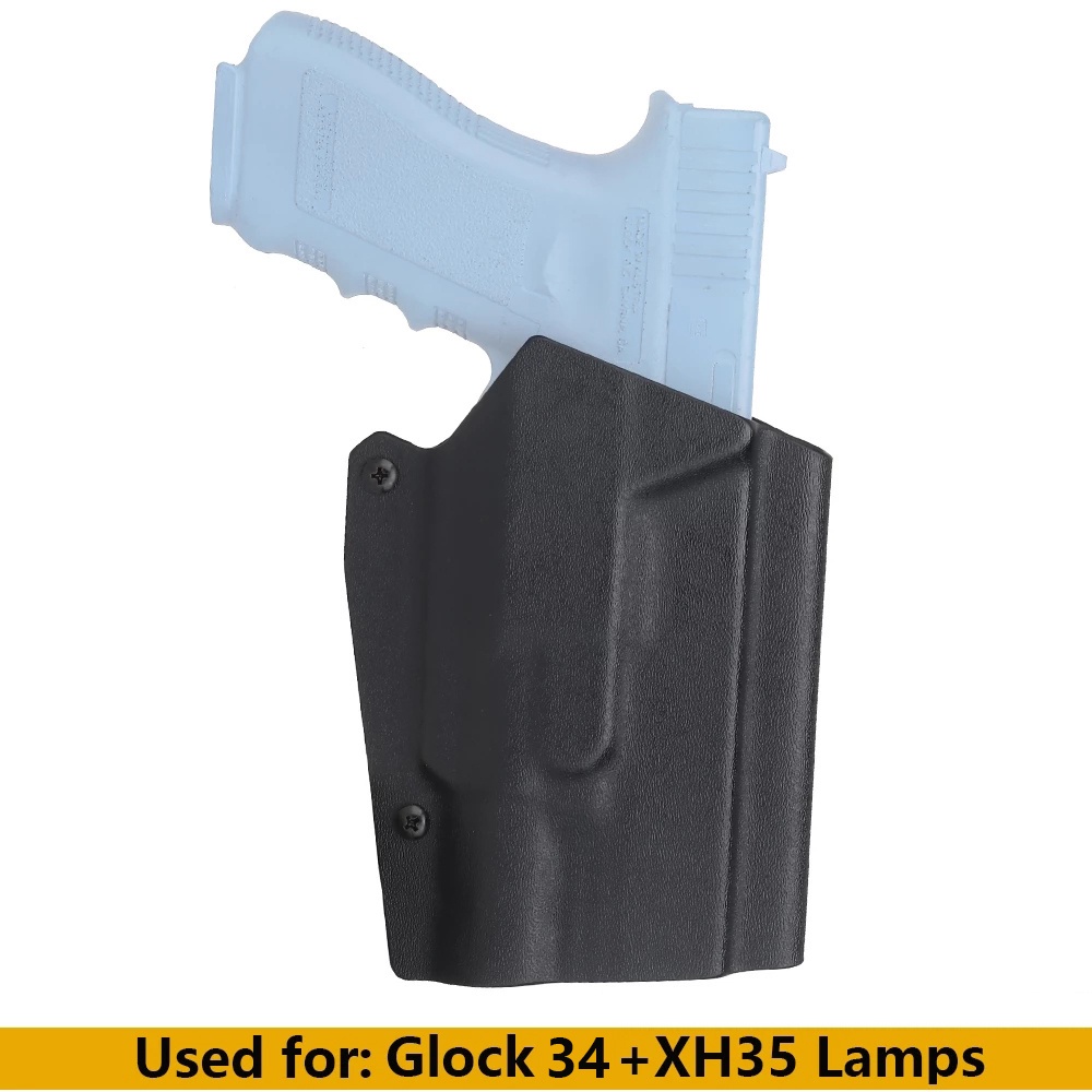 Lightweight Kydex Tactical Pistol Holster Quick Pull Sleeve for Glock 34 with XH35 Lamps Hunting