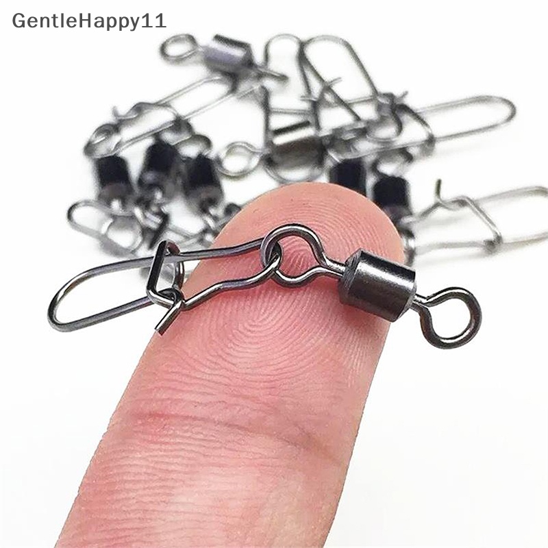 Gentlehappy Konektor Pancing Stainless Steel Pin Bearing Rolling Swivel Snap Pins Fishing id