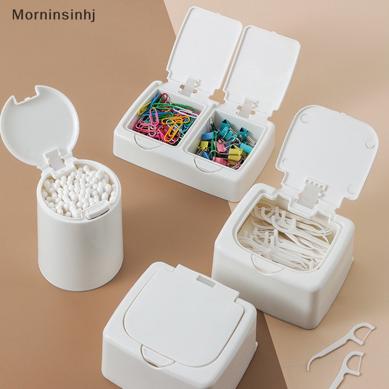 Mornin White Storage Box Desktop Organizer Kapasitas Besar Kartu Pos Stiker Box Subpaket Holder id